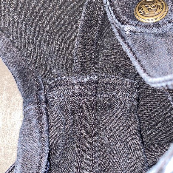 Cello Jeans Small Black Front Button Flap Stretch Denim Jean Shorts - Picture 6 of 14